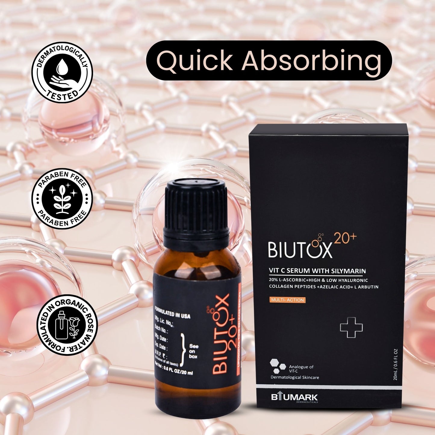 Biutox 20+ Vitamin C Serum For Sensitive and Oil Prone Skin