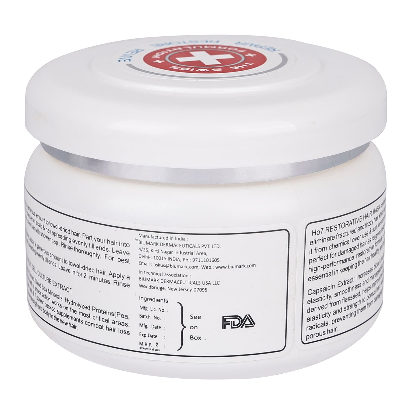 HO7 Restorative Hair Masque Multi-Action Deep Conditioning Treatment 100ml