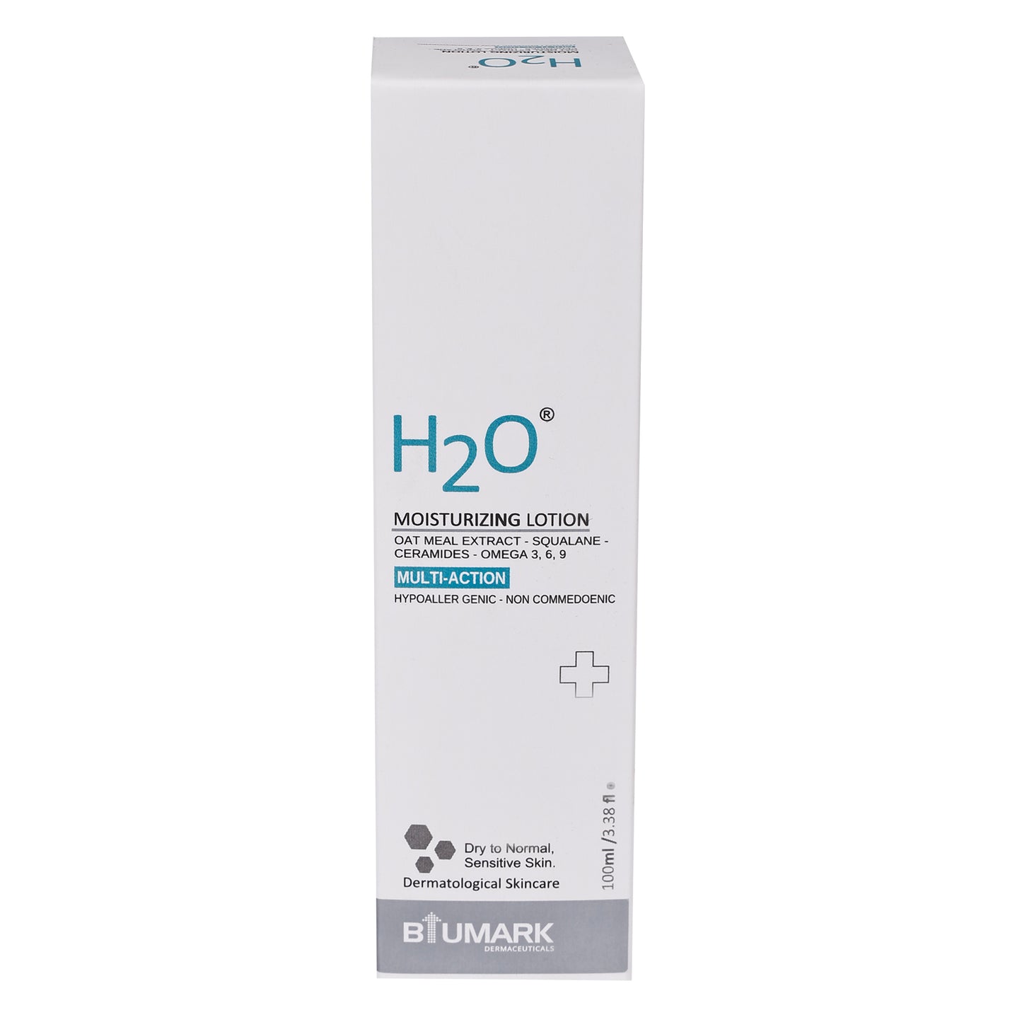 H2O Multi-Action Moisturizing Lotion Oatmeal Extract, Squalane, Ceramides & Omega 3-6-9 for Dry to Normal Sensitive Skin – 100ml