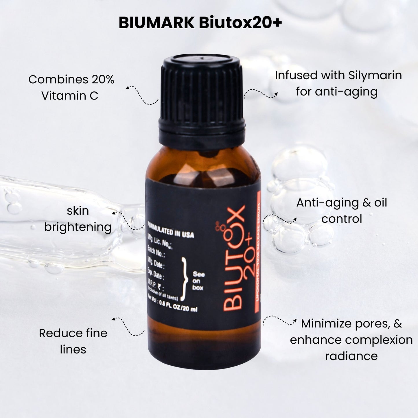 Biutox 20+ Vitamin C Serum For Sensitive and Oil Prone Skin