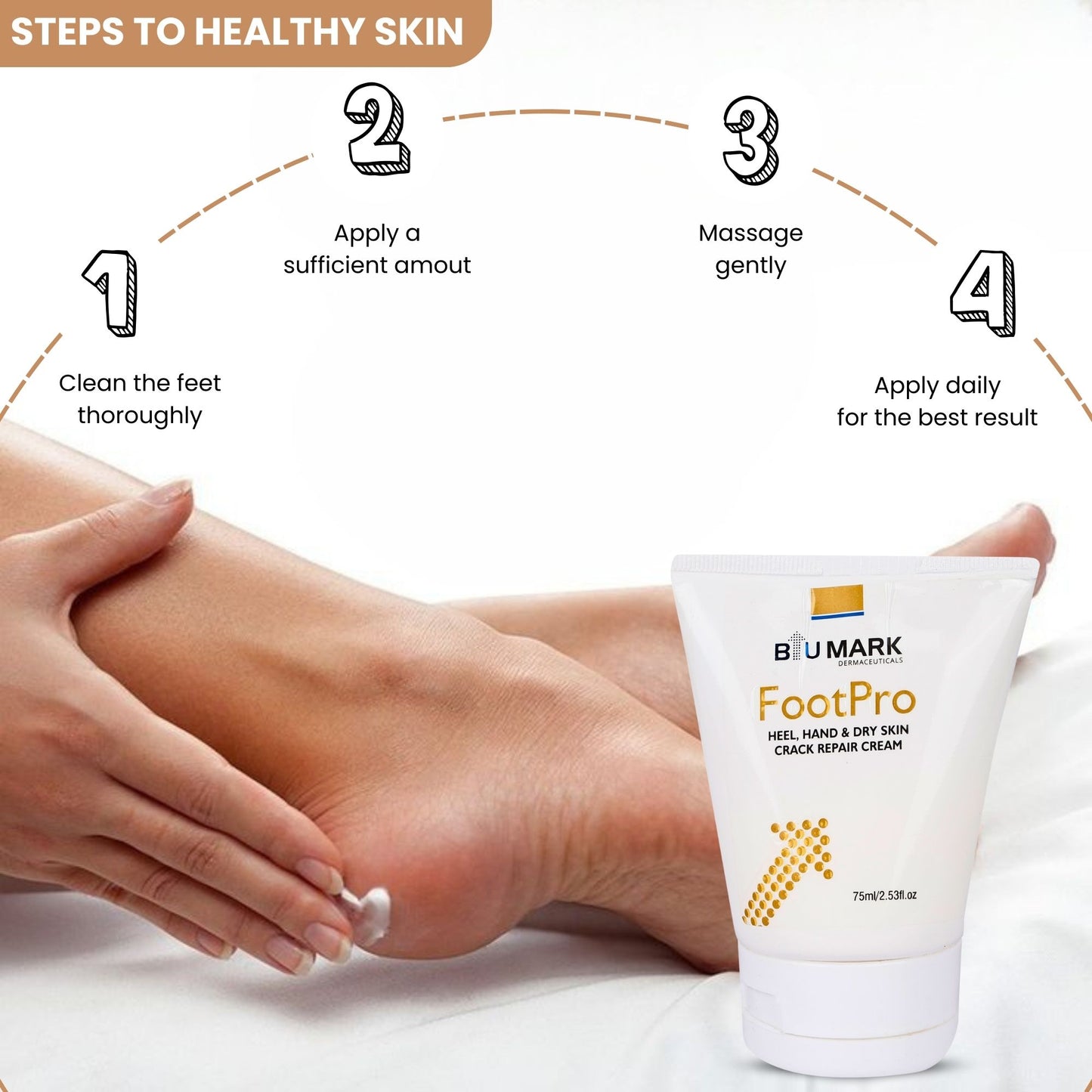 75ml FootPro - Heel and Hand Repair Cream