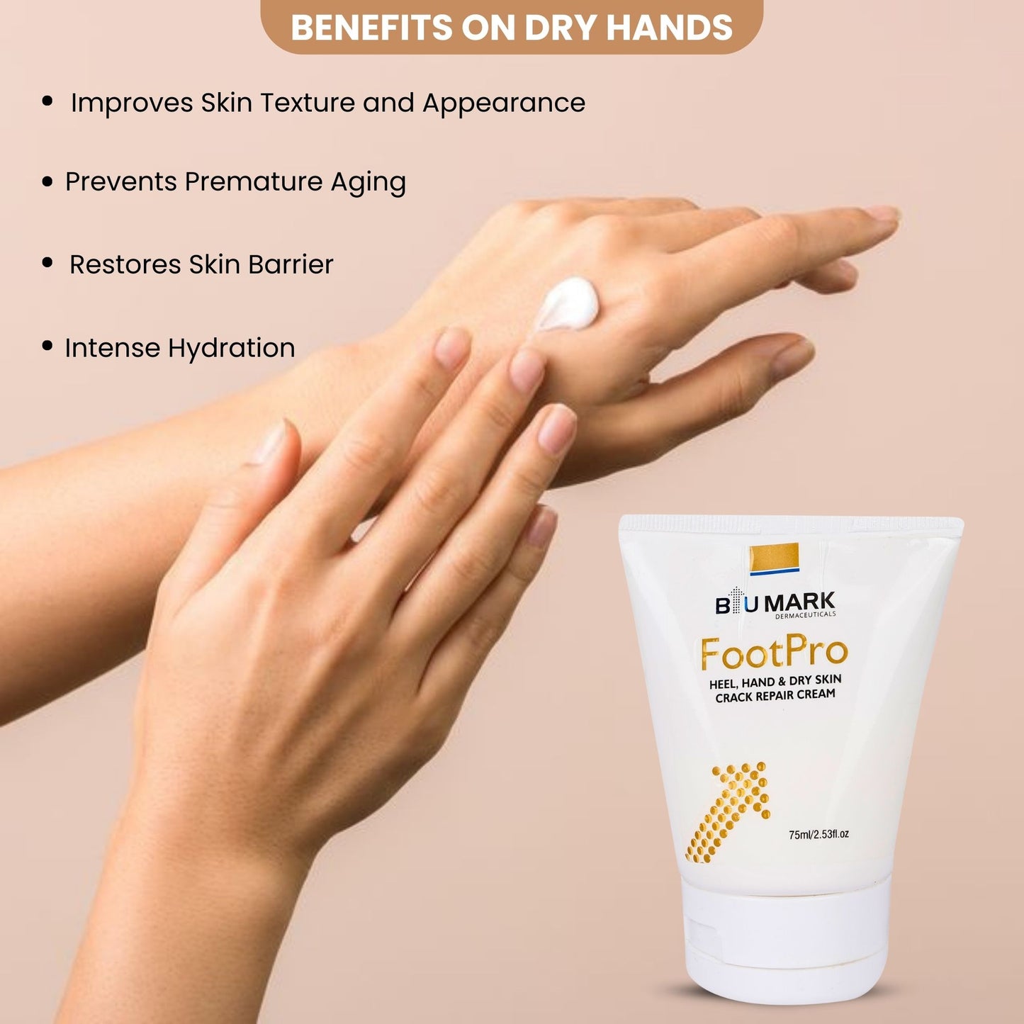 75ml FootPro - Heel and Hand Repair Cream