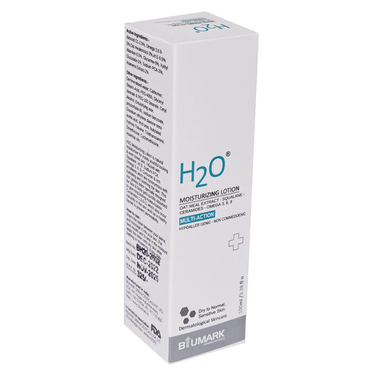 H2O Multi-Action Moisturizing Lotion Oatmeal Extract, Squalane, Ceramides & Omega 3-6-9 for Dry to Normal Sensitive Skin – 100ml