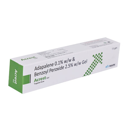 AcRest Target Acne Gel 15g – Adapalene 0.1% + Benzoyl Peroxide 2.5% | Dual-Action Acne Treatment for Clearer Skin
